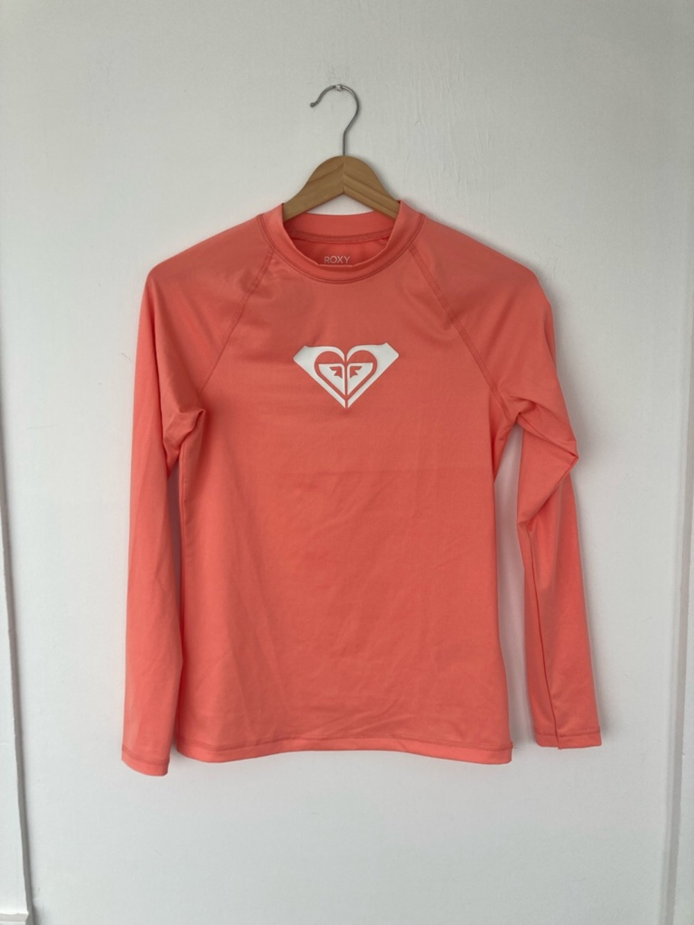 Roxy Coral Long-Sleeve Girls' Rash Guard with White Logo